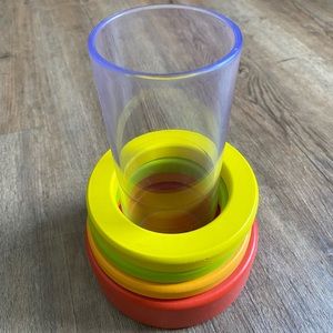 Clear tube with stacking rings